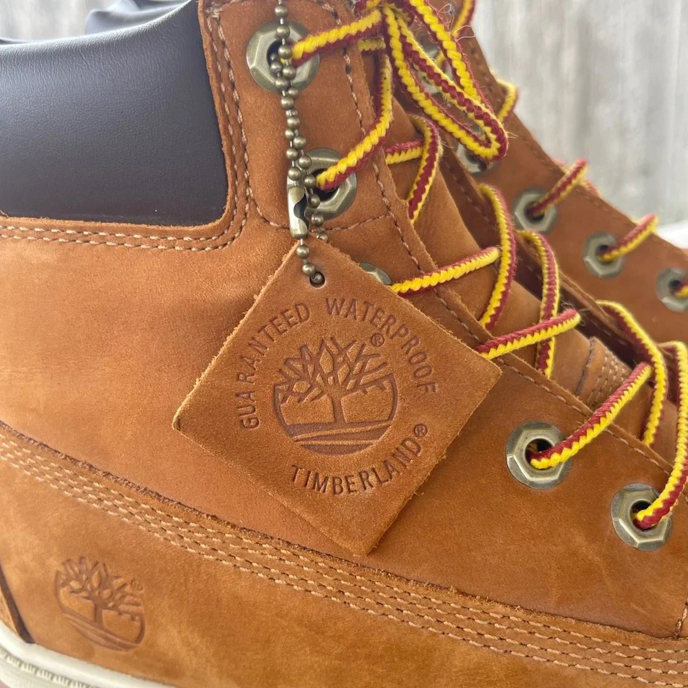 Timberland Premium Boots Boys 5.5 6 Inch Brown Wheat‎ Waterproof Nubuck Leather